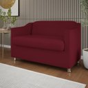 Ver imagem 2 de Namoradeira Elegante 2 Lugares Sala de Estar – Balaqui Decor Cor:Marsala