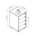 Ver imagem 3 de Gaveteiro Avulso 4 Gavetas Ob001 Branco