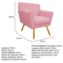 Ver imagem 5 de Kit Diva Recamier Vanessa 160cm Lado Direito e 02 Poltronas Laura Suede - Doce Sonho Móveis RECAMIER