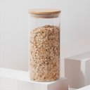 Ver imagem 2 de Kit 4 Potes Herméticos Vidro Tampa Bambu 15 X 6,5 Cm 400ml
