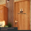 Ver imagem 4 de Placa de Banheiro Placas para Banheiro Feminino Masculino:preto - Feminino 15x20
