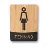 Placa de Banheiro Placas para Banheiro Feminino Masculino:preto - Feminino 15x20 - 1