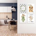 Ver imagem 2 de Kit 4 Quadros Cozinha - Sweet Home 24x18cm - com Vidro:madeira Preta
