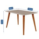 Ver imagem 7 de Mesa para Sala de Jantar Adele 1,30 com 4 Cadeiras Fernanda Wood Madeira/off White/linho Grafite Cim