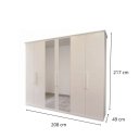 Ver imagem 4 de Guarda-roupa Bom Pastor Vellar 6 Portas Branco com Espelho