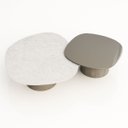 Ver imagem 3 de Conjunto de Duas Mesas de Centro Orgânica 90 Cm Mármore e Laqueado