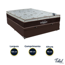 Ver imagem 3 de Cama Box Baú Casal Marrom e Colchão Sleep King Molas Ensacadas Ortobom
