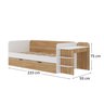 Cama de Solteiro Funcional Infantil com Escrivaninha e Cama Auxiliar 100% Mdf Premium Helena - 3