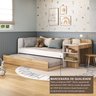 Cama de Solteiro Funcional Infantil com Escrivaninha e Cama Auxiliar 100% Mdf Premium Helena - 7
