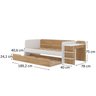 Cama de Solteiro Funcional Infantil com Escrivaninha e Cama Auxiliar 100% Mdf Premium Helena - 4