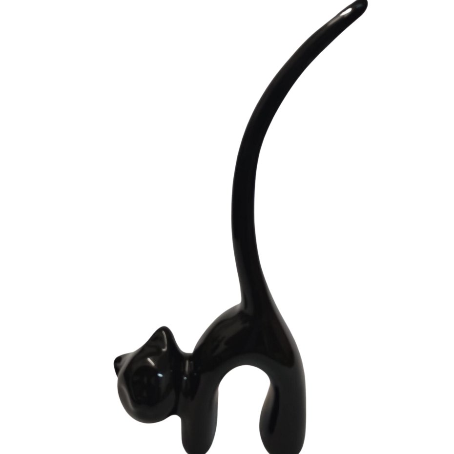 Ver imagem 4 de Gato Porta Anel Cerâmica:laranja