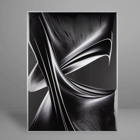 Quadro Decorativo Bw Lines Relevo