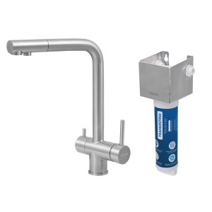 Monocomando Tramontina Monde Filter Ultra em Aço Inox com Saída Adicional para Água Filtrada + Filtr