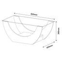 Ver imagem 3 de Mesa de Centro Curva Tampo em Vidro 36 Cm 4616 Cinamomo Arly