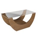 Ver imagem 1 de Mesa de Centro Curva Tampo em Vidro 36 Cm 4616 Cinamomo Arly