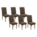 Ver imagem 1 de Cadeira Sala de Jantar 2cad142fr Kit 6 Un Marrom - Kappesberg