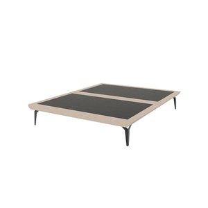 Base Box Cama Japonesa Toquio King Linho Bege