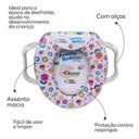 Ver imagem 2 de Redutor Assento Macio Vaso Sanitario Infantil Bebe com Alça 24661 Pais e Filhos - Rosa Cachorrinho
