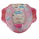 Ver imagem 1 de Redutor Assento Macio Vaso Sanitario Infantil Bebe com Alça 24661 Pais e Filhos - Rosa Cachorrinho