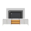 Ver imagem 7 de Rack para TV até 85 Polegadas com LED 4 Portas e 2 Nichos Multimóveis Crcol-RCK037 Off White/
