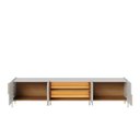 Ver imagem 5 de Rack para TV até 85 Polegadas com LED 4 Portas e 2 Nichos Multimóveis Crcol-RCK037 Off White/