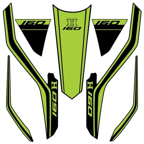 Kit Adesivo Faixa Protetor Cg Titan 160 Ano 2018 a 2021 Verde
