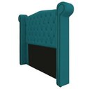 Ver imagem 3 de Kit Cabeceira 100 cm Suede + Calçadeira Madrid Azul Turquesa