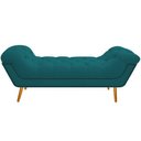 Ver imagem 5 de Kit Cabeceira 100 cm Suede + Calçadeira Madrid Azul Turquesa