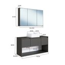 Ver imagem 4 de Gabinete de Banheiro Suspenso 110cm com Espelheira Lavinia C
