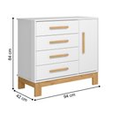 Ver imagem 2 de 4315 - Berco Mini Cama Q Encanto Slim Branco Acetinado (4315.3) + 4355- Comoda Sap. 1pt/4gav Q