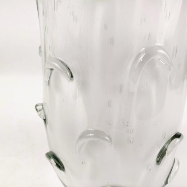 Vaso Decorativo Branco Tipo Murano 30x22cm Decoração Sofisticada - 4
