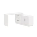 Ver imagem 2 de Mesa Escrivaninha com Cômoda com 3 Gavetas e 2 Portas American Branco