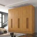 Ver imagem 2 de Guarda Roupa Casal Olímpia 6 Portas 6 Gavetas Divisao Ele e Ela:cinamomo