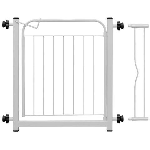 Portão Pet Cães Bebês Largo 69 a 84cm Extensor 10cm - Branco