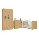 Ver imagem 2 de Quarto de Bebê Completo com Berço Americano 3 em 1 Pirulito Multimóveis Mp4621 Madeirado