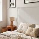 Ver imagem 3 de Cabeceira para Cama Box Casal Padrão Virella 140cm Moderna com Frame Bouclê Off White - Desk Design