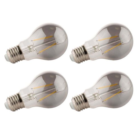 Lâmpada Led Fumê 30w Kit 4 Unid. Branco Quente Decorativa Iluminação Vintage Retrô Luz Casa