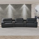 Ver imagem 1 de Sofá Decorativo Swift Curvo Elétrico C/porta Copos Baú Cooler Reclinável Retrátil Som Bluetooth e Ca