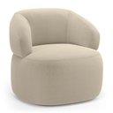 Ver imagem 2 de Kit 02 Poltronas Giratória e 01 Sofá Orgânico Glee 03 Lugares 170cm Bouclê Bege - Desk Design