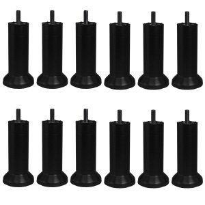 12 Pés Cama Box e Cabeceira Universal Castor Gazin Ortobom Pe de 13cm Preto