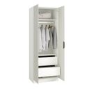 Ver imagem 5 de Guarda Roupa Modulado 100% MDF 2 Portas Orion CabeCasa MadeiraOriginals Bege/Aveia/Linho