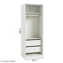 Ver imagem 4 de Guarda Roupa Modulado 100% MDF 2 Portas Orion CabeCasa MadeiraOriginals Bege/Aveia/Linho