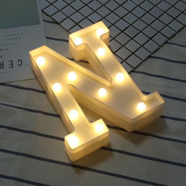 Nicky Letras Em Led Luminária Led Letra N TACOLADO PAPEL DE PAREDE | MadeiraMadeira