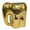 Vaso Elefante Cerâmica Dourado 16x16cm - 1