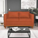 Ver imagem 1 de Sofá 3 Lugares Europa 180 cm Estilo Conforto e Elegância Suede Terracota - ADJ Decor