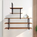 Ver imagem 1 de Estante Flutuante Fixada na Parede Inovadora Moderna 1,00