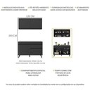 Ver imagem 5 de Armário De Cozinha Compacta 2 Peças Mp3687.895 Veneza Preto