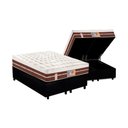 Ver imagem 1 de Cama Box Baú King: Colchão Molas Pocket Ensacadas Castor Silver Star Air Híbrido + Base CRC