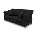 Ver imagem 1 de Sofá 2 Lugares Pé de Madeira Julieta 180 Cm Suede Preto S04 - D'Rossi