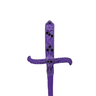 Adaga Crânio em Metal Roxo 19 cm Pedra Preta - 4